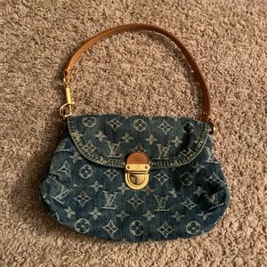 Denim Pleaty Bag